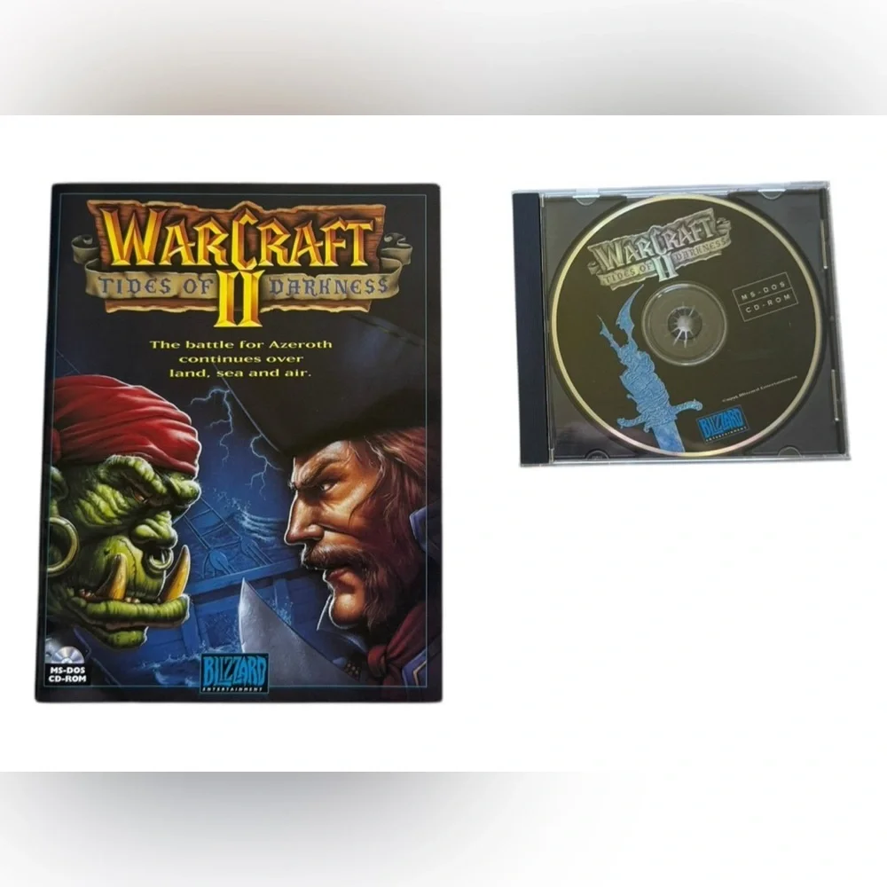 Warcraft II: Tides of Darkness (PC-DOS-1995) w/ manual